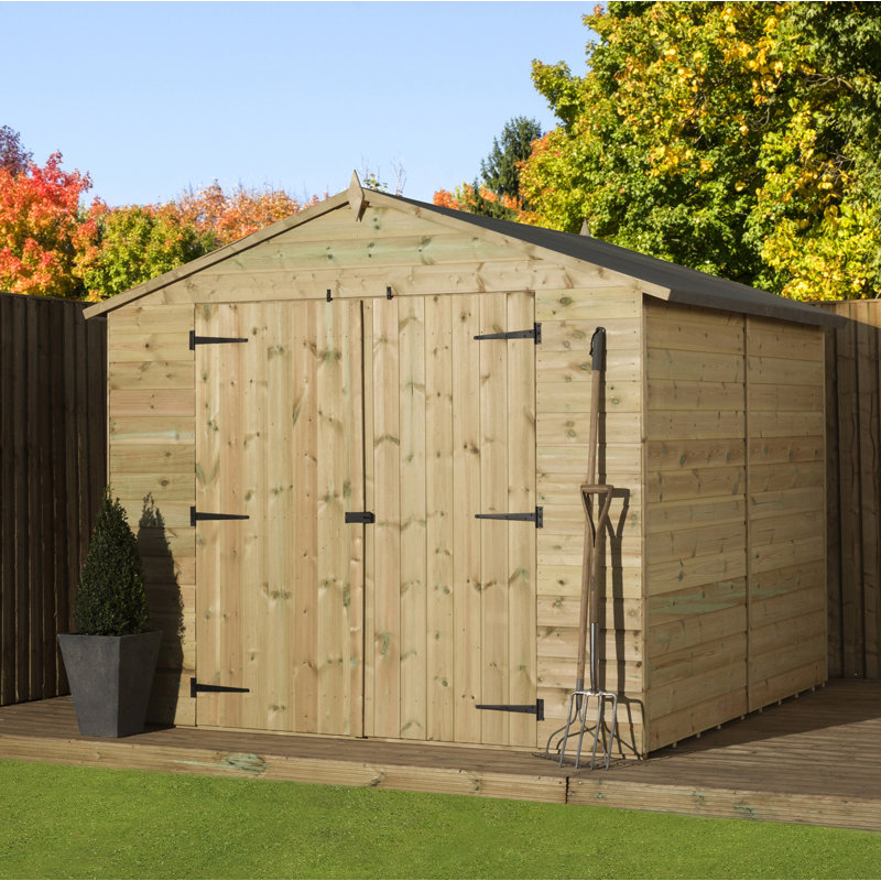 wfx utility 8 ft. w x 10 ft. d solid wood garage shed